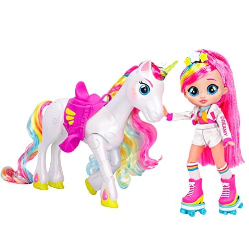 Image of BFF BY CRY BABIES Dreamy & Rym - Deluxe Pack Includes the exclusive articulated Dreamy doll and her unicorn Rym-Gift Toy for Girls and Boys +3 Years
