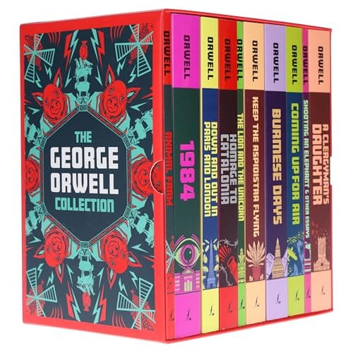 Image of The Greatest Works of George Orwell 10 Books Set (Homage to Catalonia, Burmese Days, 1984, Animal Farm, A Clergyman’s Daughter, Down and Out in Paris ... more) (The Complete George Orwell Collection)