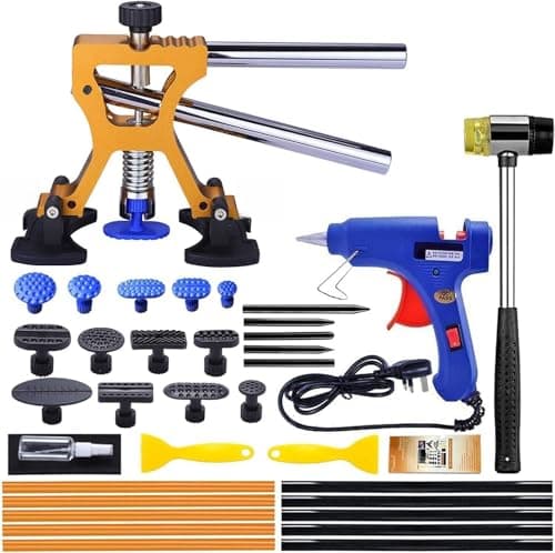 Image of Manelord Auto Body Dent Puller Kit, Car Dent Repair Set with Golden Lifter for Auto Body Dent Remover