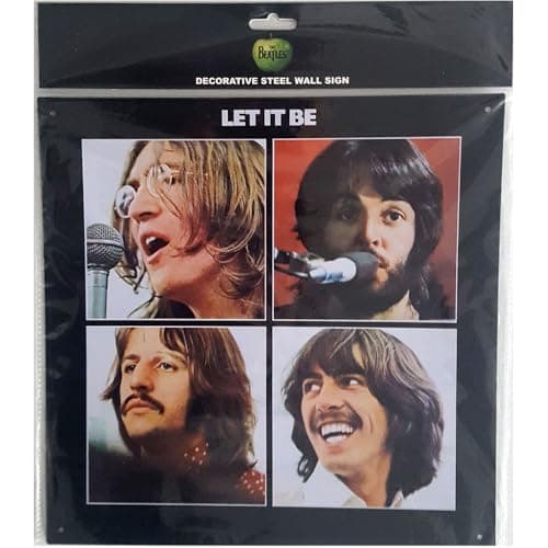 Image of Rock Off officially licensed products The Beatles Let It Be Album Cover Steel Wall Sign One size