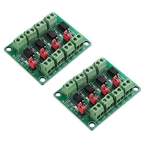 Image of HALJIA 2PCS PC817 4 Channel Optocoupler Isolation Board Voltage Control Converter Adapter Module 3.6-30V Driver Photoelectric Isolated Module PC 817