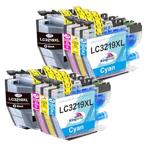 Image of KINGWAY LC3219XL Ink Cartridges Replacement for Brother LC3217 Ink Cartridges Multipack Compatible with Brother MFC-J5330DW MFC-J5335DW MFC-J5730DW MFC-J5930DW MFC-J6530DW MFC-J6930DW, 8 Pack