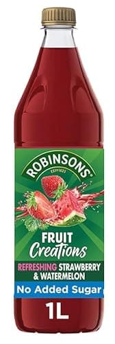 Image of Robinsons Fruit Creations No Added Sugar Fruit Squash Drink Concentrate, Mixed Fruit, 1L (Strawberry & Watermelon)