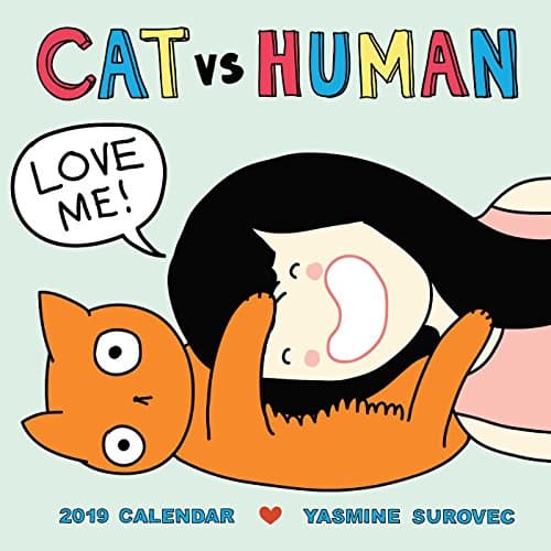 Image of Cat vs. Human 2019 Square Wall Calendar