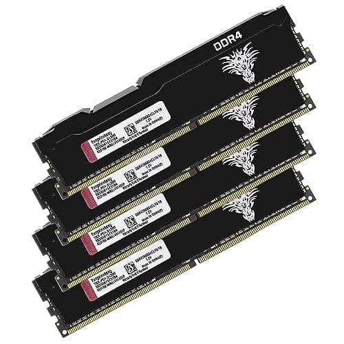 Image of DDR4 2666MHz 64GB Kit (16GBx4) Desktop RAM PC4-21300 UDIMM Non-ECC Unbuffered 1.2V 288-Pin CL19 PC Computer Memory Upgrade Module Kit (Black)