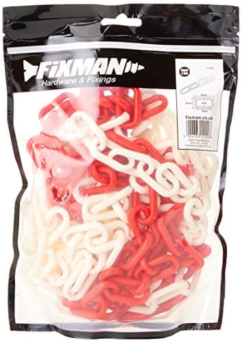 Image of Fixman 615292 Plastic Chain 6 mm x 5m Red/White