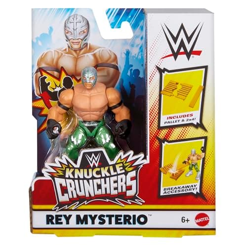 Image of WWE Rey Mysterio Knuckle Crunchers 6 Toy Wrestling Action Figure, Green