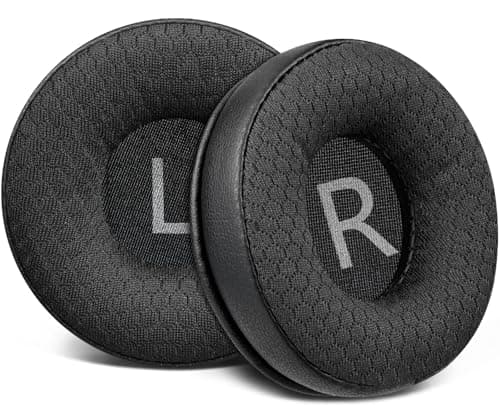 Image of SOULWIT Earpads Replacement for AKG N60/N60NC Wired (Do Not Fit N60NC Wireless) Headphones, Ear Pads Cushions with Noise Isolation Foam, Durable Mesh Fabric - Black