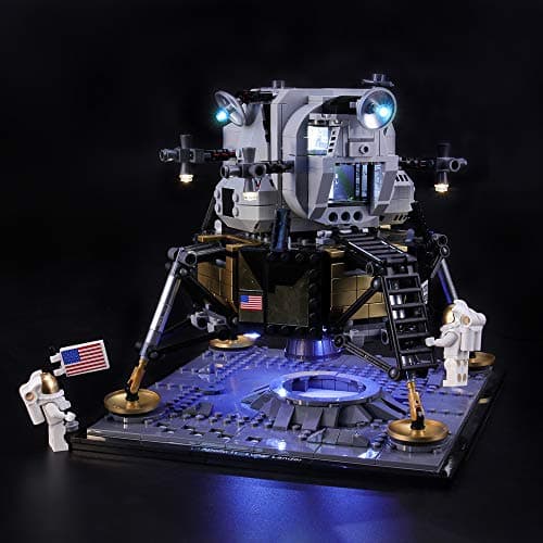 Image of BRIKSMAX Led Lighting Kit for Creator NASA Apollo 11 Lunar Lander - Compatible with Lego 10266 Building Blocks Model- Not Include the Lego Set