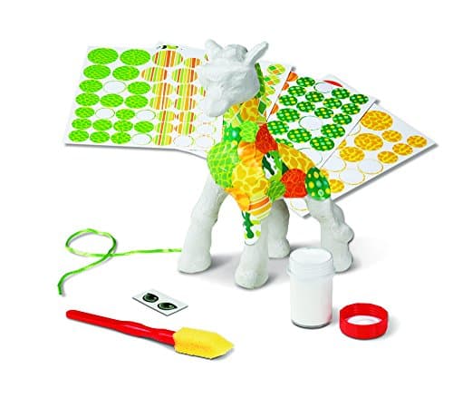 Image of Melissa & Doug Decoupage Made Easy Giraffe Paper Mache Craft Kit With Stickers