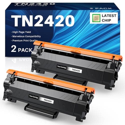 Image of TN2420 TN-2420 TN2410 Toner Cartridges 2-Black Compatible for Brother L2510D L2530DW L2550DN L2310D L2350DW L2370DN L2375DWL2710DN L2710DW L2730DW L2750DW