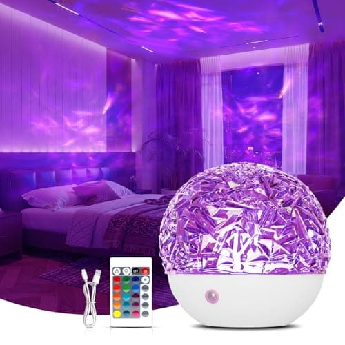 Image of Fokky Galaxy Projector Night Light, 16 Colors Ocean Wave Projectors, Sensory Lights Ocean Lamp with Remote Control, Star Night Light Projector for Party/Gaming Room/Bedroom, Gifts for Women Her