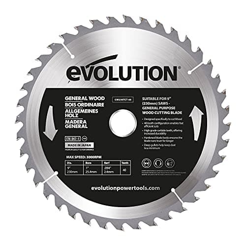 Image of Evolution Power Tools Wood Carbide-Tipped Blade, 230 mm