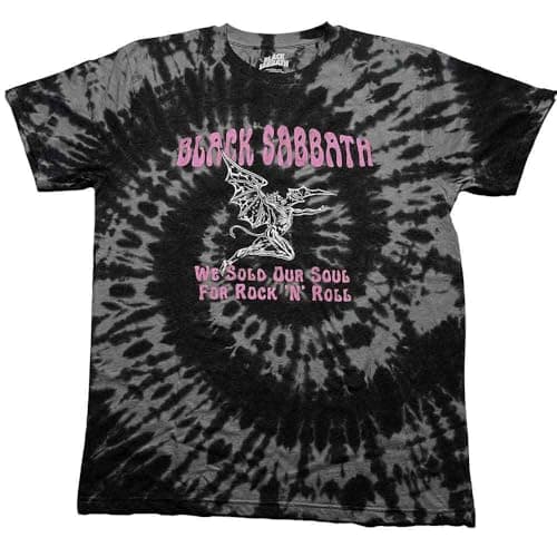 Image of Black Sabbath T Shirt We Sold Our Soul for Rock N Roll Official Unisex Black L