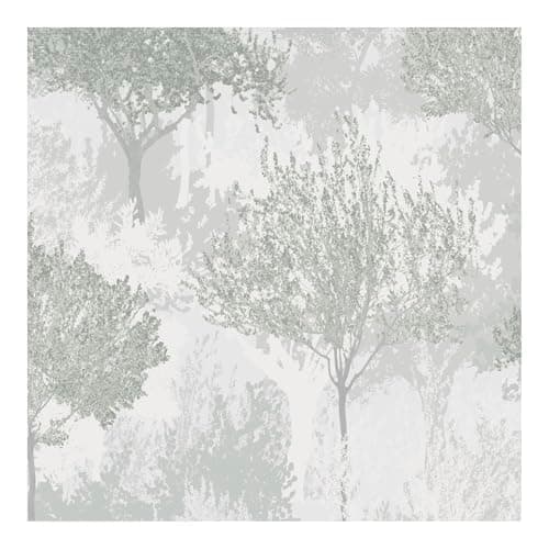 Image of Superfresco Easy Birch Forest Sage Wallpaper | Paste the Wall | Grey Floral | Eco-Friendly