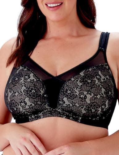 Image of Berlei Beauty Lace Non Wired Smoothing Bra Black 36DD