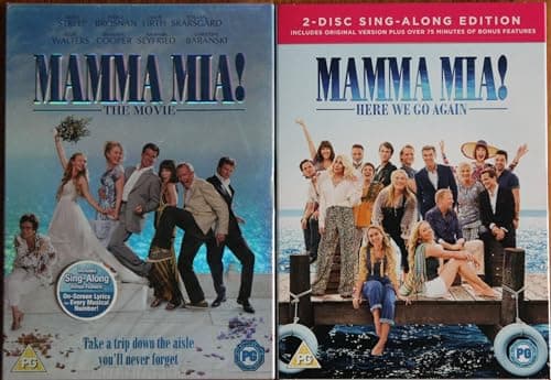 Image of Mamma Mia! 1-2 Collection DVD - Mamma Mia! / Mamma Mia! - Here We Go Again DVD - Mamma Mia! 2 Film Collection DVD