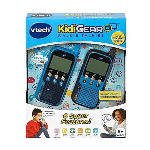 Image of VTech KidiGear Walkie Talkies for Kids, Outdoor 65-foot Long Distance Walkie Talkies with Secure Digital Connection, Suitable for Boys and Girls 5+ years, Blue