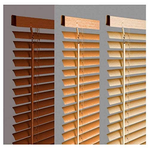 Image of New 75cm Beech/Natural Wood Effect Pvc Venetian Blinds, AVAILABLE IN 10 SIZES AND 4 COLOURS