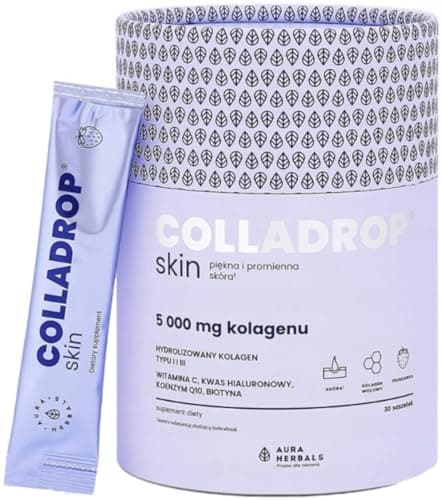Image of AURA HERBALS COLLADROP Skin Collagen 5000mg Strawberry 30 Pads