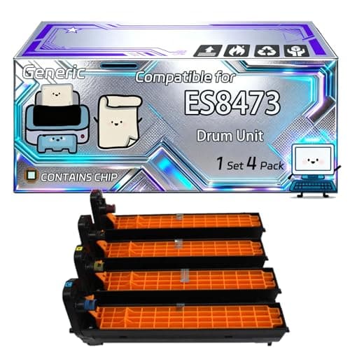 Image of ES8473 Drum Unit Compatible for Okidata OKI ES8453 ES8473 Printers, With Chip, 30000 Pages, Vibrant Colours (4-Pack BK/C/M/Y)