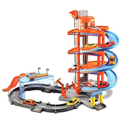 Image of Bburago B18-30031 1:43 Street FIRE MEGA Dealer Showroom Garage, Assorted Colours, Scale,18-30031
