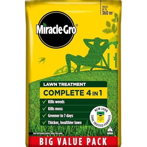 Image of Miracle-Gro Evergreen Complete 4-in-1 Lawn Food, Weed & Moss Control, 360 m2, Yellow
