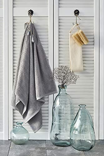 Image of Nautica Zig Zag Towels Grey Towels Bath Towel 70 x 140cm