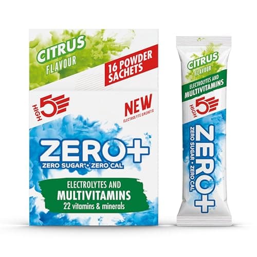 Image of HIGH5 Zero+ Electrolytes Hydration Sachets with Multivitamins - Sugar Free Electrolytes Powder with 22 Vitamins & Minerals - On-The-Go Rehydration Sachets for Daily Energy (Citrus, 16 x 7g)