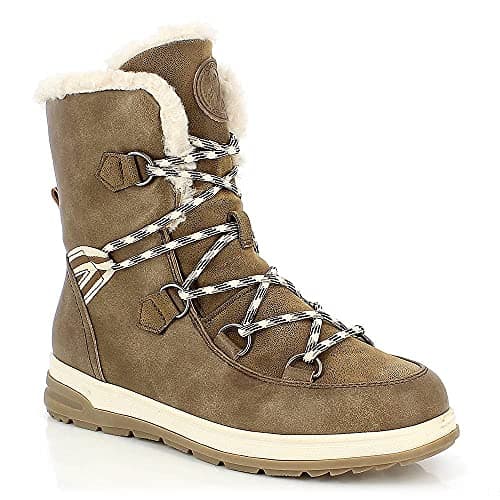 Image of KIMBERFEEL Women's Ebelya Snow Boot, Cappuccino, 7.5 UK