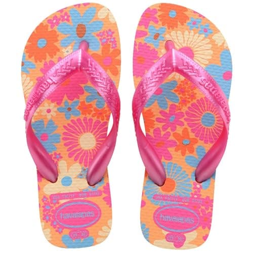 Image of Havaianas Kids Flores Girls FlipFlop Peach 10/11 UK Child