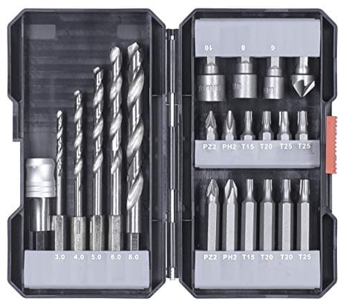 Image of kwb 22-Piece Bit and Drill Box with Hex Shank - High-Quality CR-V Bits and HSS Metal Drills for Versatile Use