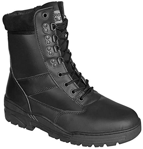 Image of Savage Island Black Full Leather Army Combat Patrol Boots Tactical Cadet Military Security Police (11 UK)