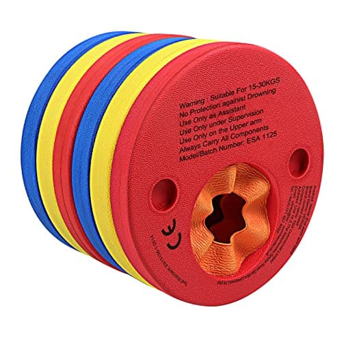 Image of EVA Foam Swim Arm Band Float Aid Discs 6 pc Set for Kids Boys Girls Toddlers, Learn to Swim, Age 2 – 6, 25 kg max by VERISA