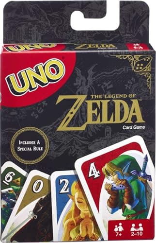 Image of Mattel Games UNO The Legend of Zelda Card Game for Family Night with Themed Graphics & Special Rule