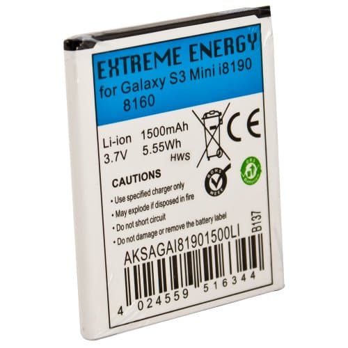 Image of Extreme Energy Lithium Ion 1500 mAh COMPATIBLE FOR SAMSUNG GALAXY S3 MINI 8190/8160 (AKSAGAI81901 500LI)