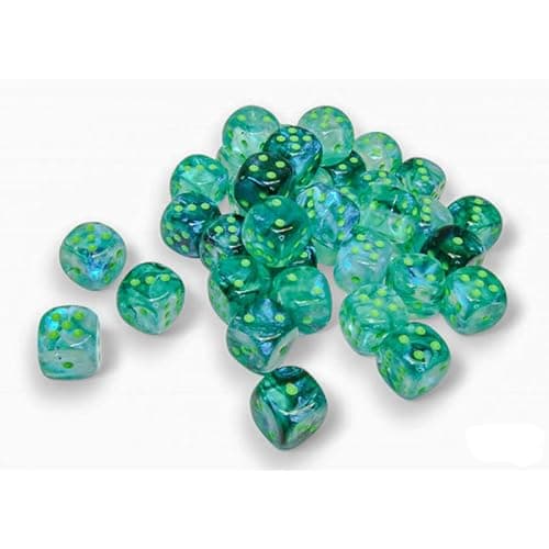 Image of Chessex - Borealis 12mm D6 Dice Block - Kelp