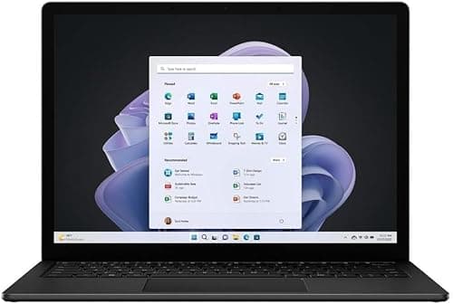 Image of Microsoft Surface Laptop 5 13.5" Touchscreen Laptop – Intel Core i5-1235U, 16GB RAM, 256GB SSD, PixelSense Display, Windows 11 Pro, Matte Black, QWERTY English (Renewed)