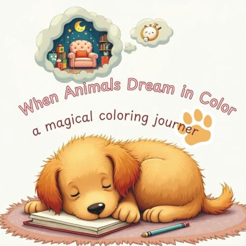 Image of When Animals Dream in Color: a magical coloring journey (coloring book)