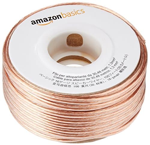 Image of Amazon Basics 16-Gauge Speaker Wire 1.3 mm² - 30.48 m (100 feet), Bronze