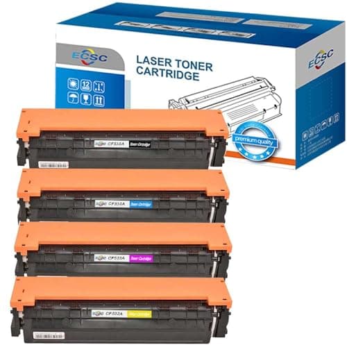 Image of ECSC Compatible Toner Cartridge Replacement for HP Colour LaserJet Pro MFP M180 M180n M181 M181fw M154nw M180fndw CF530A/1A/2A/3A (BK/C/Y/M, 4-Pack)