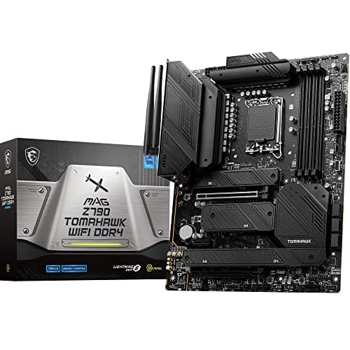 Image of MSI MAG Z790 Tomahawk WiFi DDR4 supports Intel processors 12.+ 13th generation, LGA 1700, 16+1+1 phase VRM 105A, 4X DDR4 DIMMs 666+MHz/OC, 1x PCIe 5.0 x16, 1x M.2 G. en5, 4 x M.2 Gen4, Wi-Fi 6E