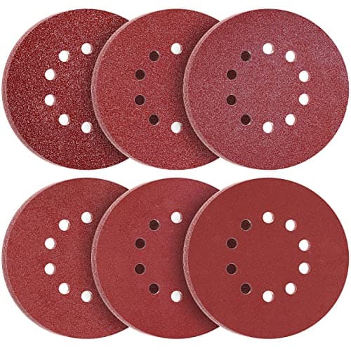 Image of KONGMING 225mm Sanding Disc 60 Pcs 10 Hole Hook and Loop Grit P40 P60 P80 P120 P240 P320 Sanding Pads 9 Inch Sandpaper for Drywall Sander Long Neck Sander Sanding Giraffe