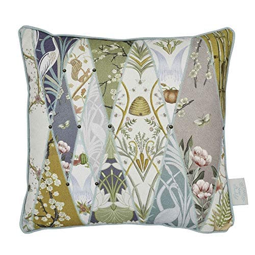 Image of The Chateau by Angel Strawbridge 1 x NOUVEAU WALLPAPER TAPERSTRY Cushion Cover - 43 x 43cm - MULTI - No Insert