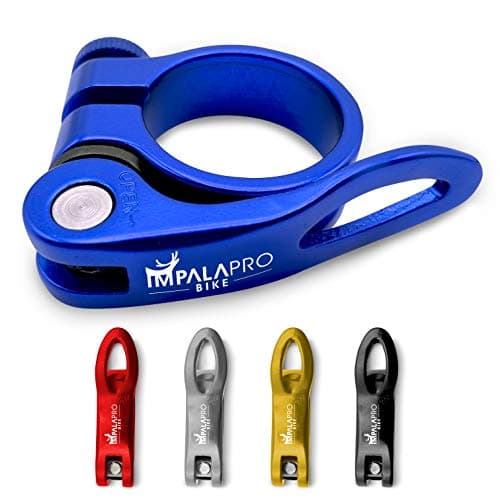 Image of IMPALAPRO Bike Quick Release Seatpost Clamp - Seat Clamp - Seat Clamp - Seat Post Clamp- Seat Post Clamp - Bicycle Seat Clamp - Seat Lock Clamp 7075CNC (Blue, 31.8 mm)
