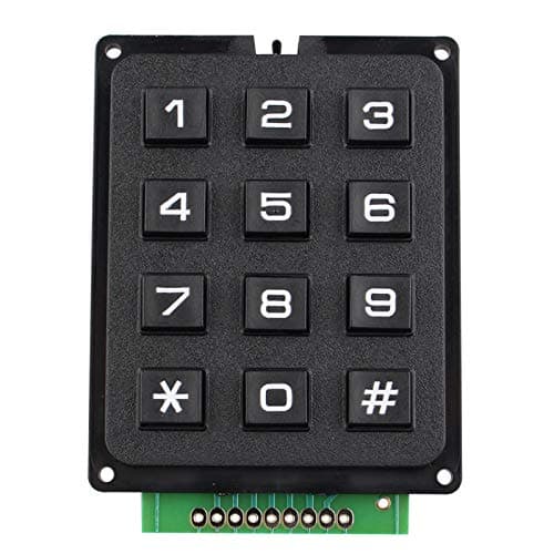 Image of HALJIA 4 x 3 Matrix Array 12 Switch Keypad Keyboard Module 12 Key MCU Membrane Switch Keypad Compatible with Arduino