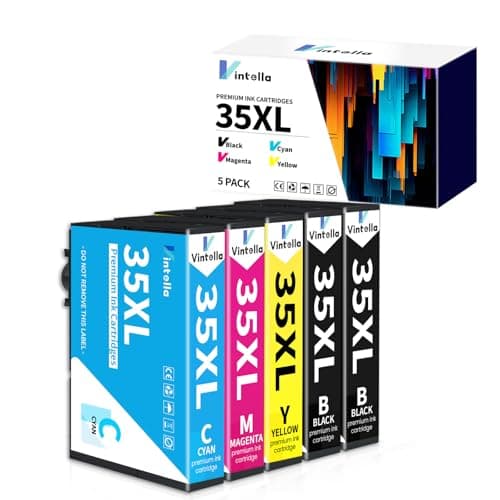 Image of Vintella Compatible 35XL Ink Cartridge Multipack Replacement for Epson 35XL Ink Cartridges Compatible with Epson WorkForce Pro WF-4720DWF 4725DWF 4730DTWF 4730DWF 4740DTWF 4740DWF Printer (5-Pack)