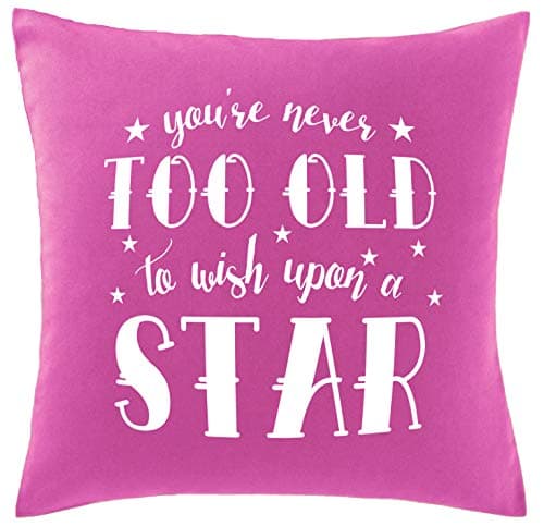 Image of Hippowarehouse You'Re Never Too Old To Wish Upon A Star Printed bedroom accessory cushion cover case 41x41cm
