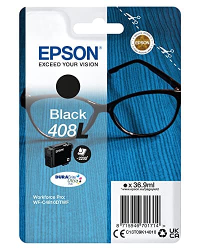 Image of Epson Genuine Ink Singlepack High Yield Black 408 XL DURABrite Ultra