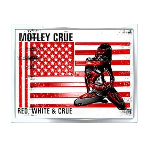 Image of Motley Crue Pin Badge: Red, White & Crue